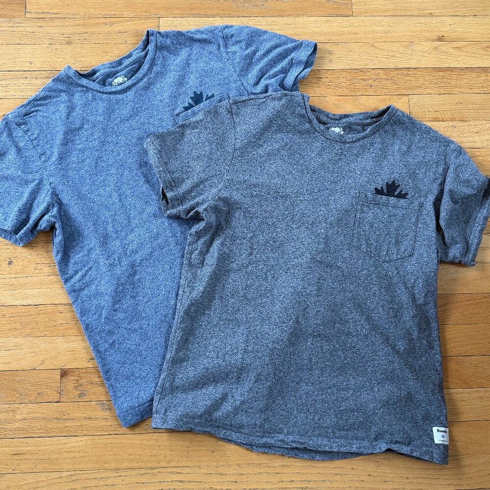 2 Roots T-Shirt Maple Leaf Men's Large